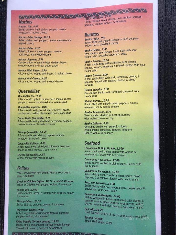 Cielito Lindo - St Albans, WV menu_pic