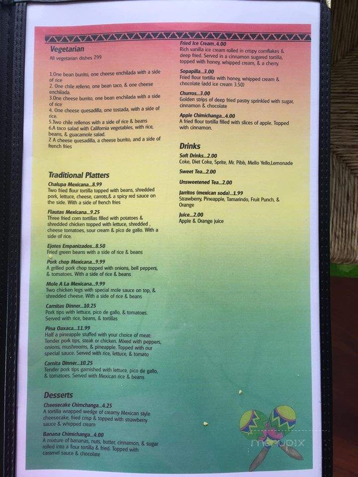 Cielito Lindo - St Albans, WV menu_pic