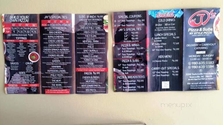 J's Pizza and Subs - Statesville, NC menu_pic