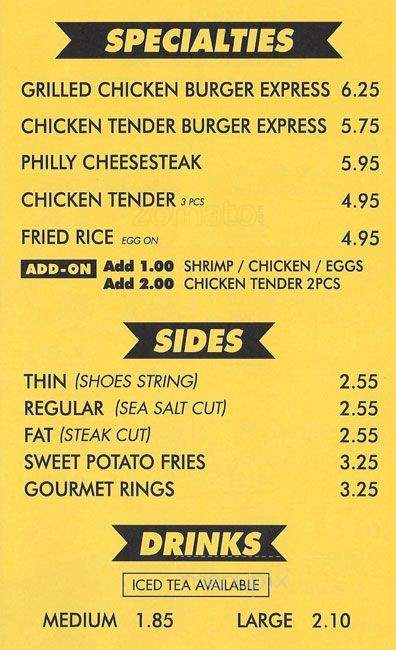 Burger Express - Carrollton, TX menu_pic