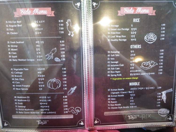 Tasty21 - Doraville, GA menu_pic