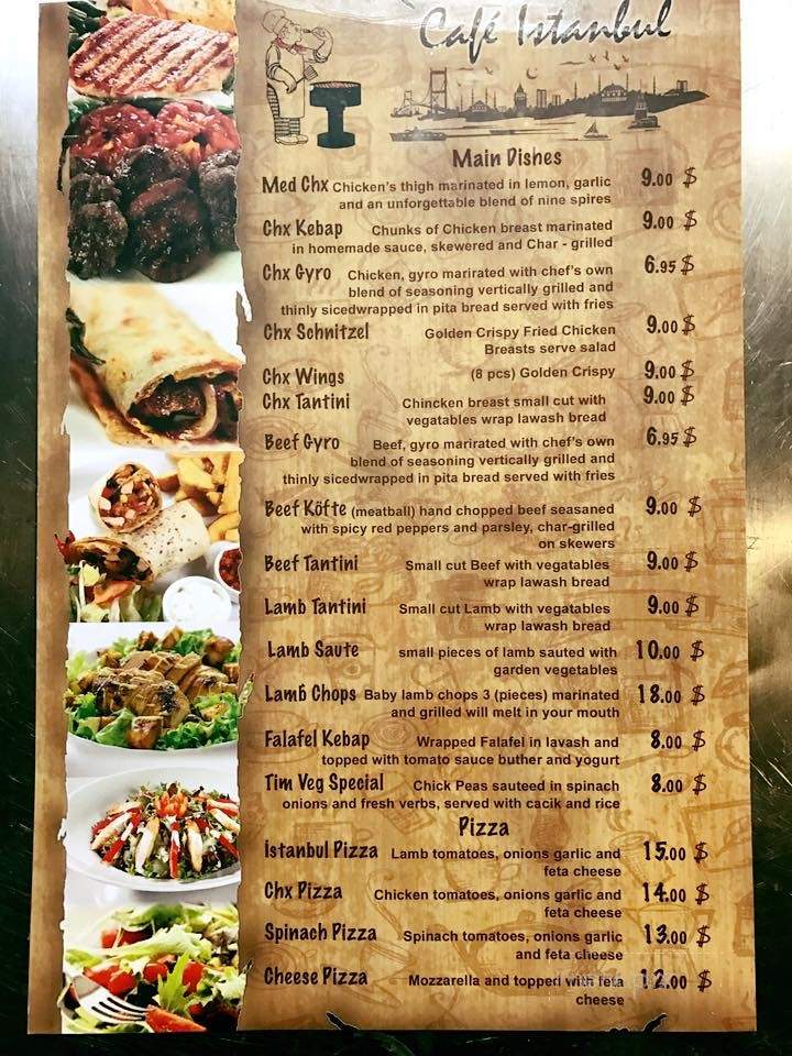 Cafe Istanbul - Athens, GA menu_pic