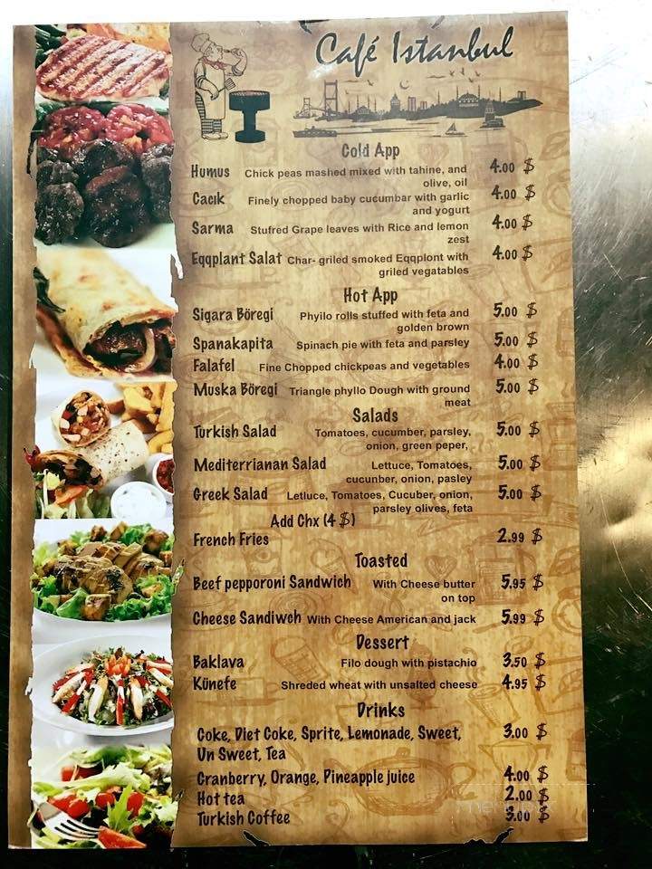 Cafe Istanbul - Athens, GA menu_pic