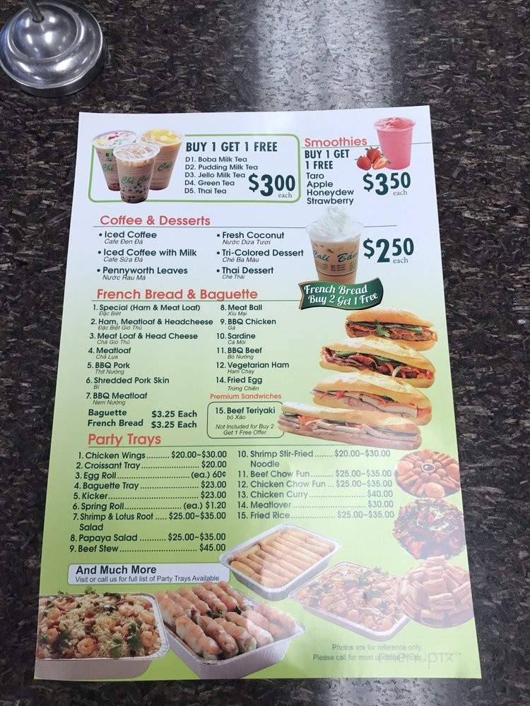 BMC PHO Banh Mi Che Cali - El Monte, CA menu_pic