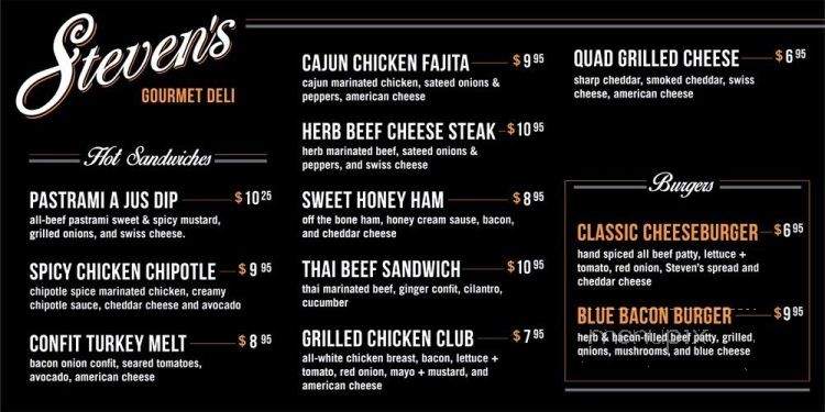 Steven's Deli - Los Angeles, CA menu_pic