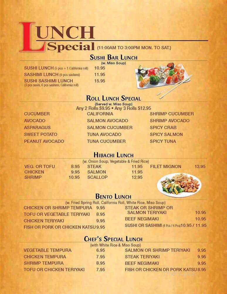 Yokoso - Fredonia, NY menu_pic