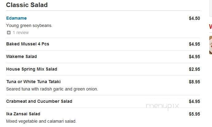 Sushi Valley - Oakland, CA menu_pic