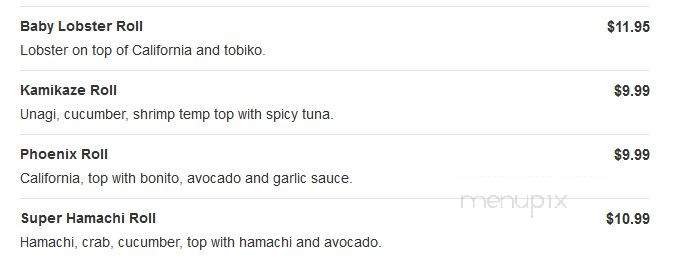 Sushi Valley - Oakland, CA menu_pic