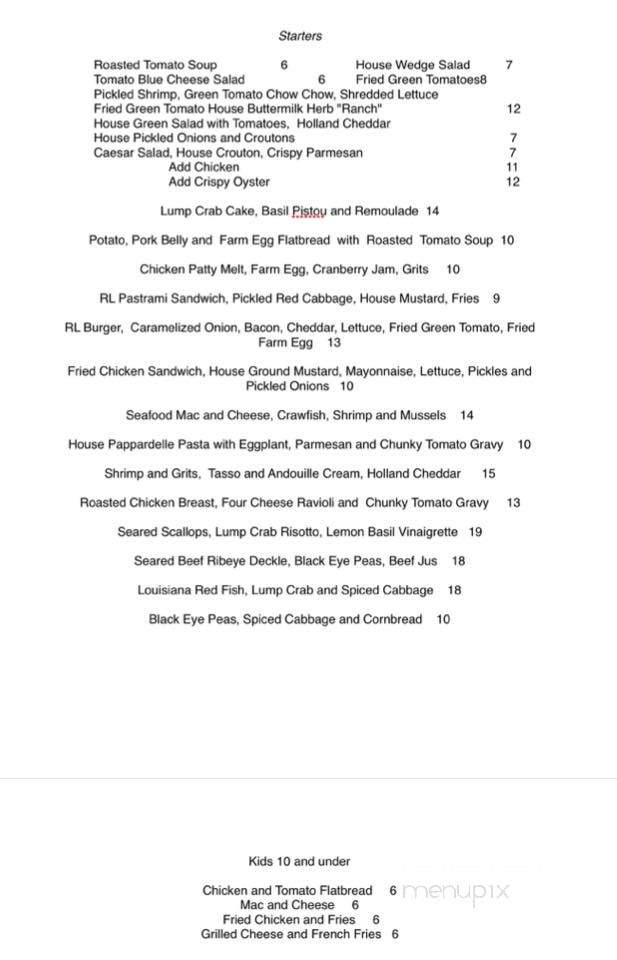 Raven and Lily - Oakland, TN menu_pic