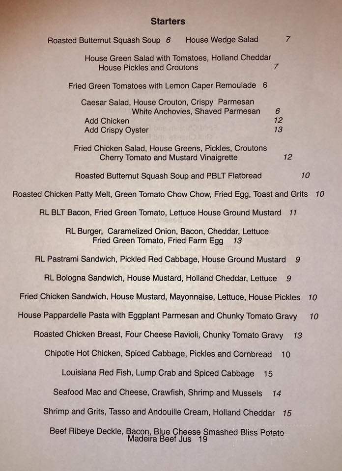 Raven and Lily - Oakland, TN menu_pic