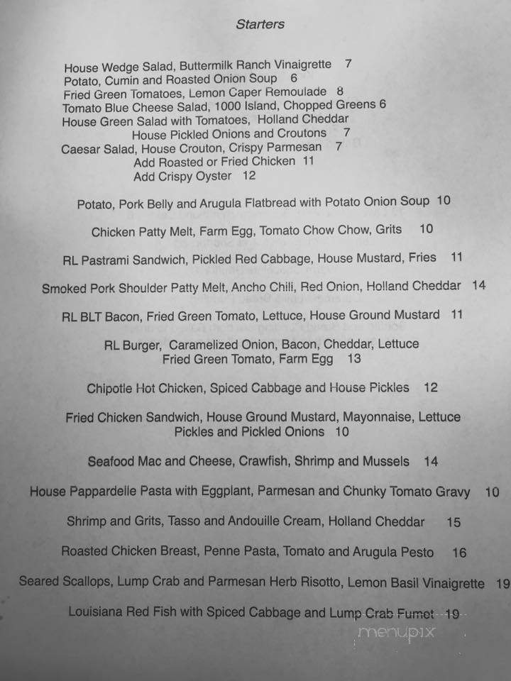 Raven and Lily - Oakland, TN menu_pic