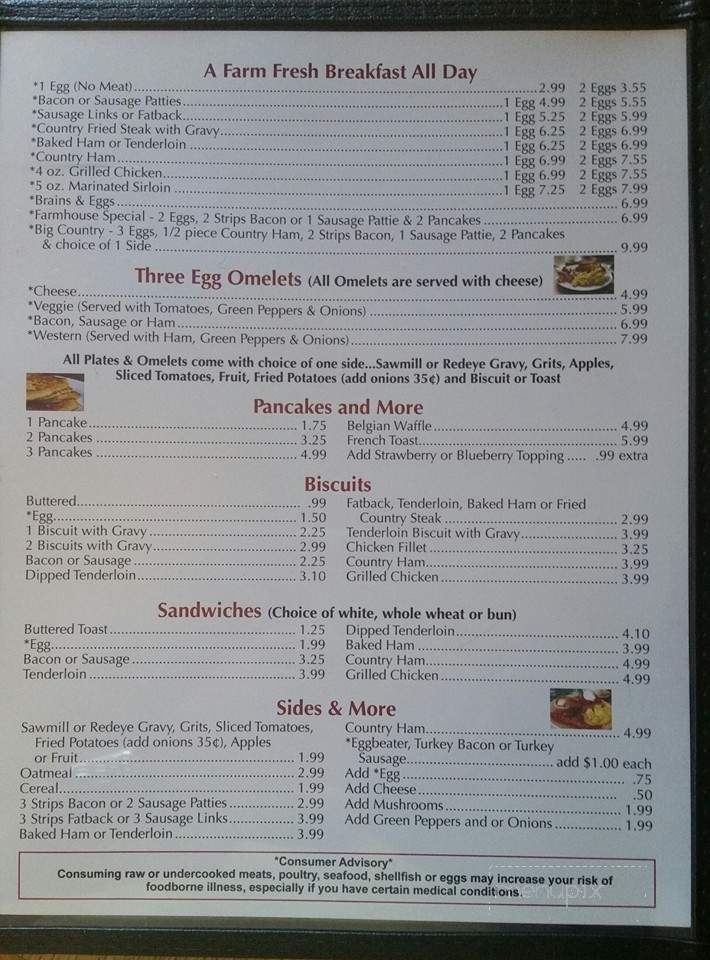 The Farmhouse Family Restaurant - Danville, VA menu_pic