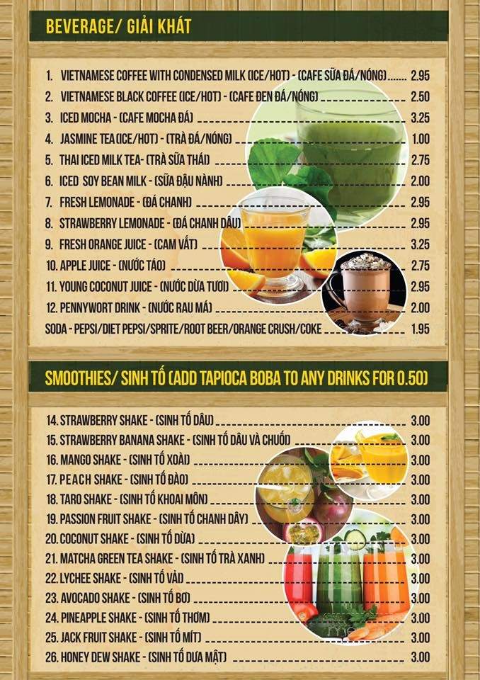 Pho M - Folsom, CA menu_pic