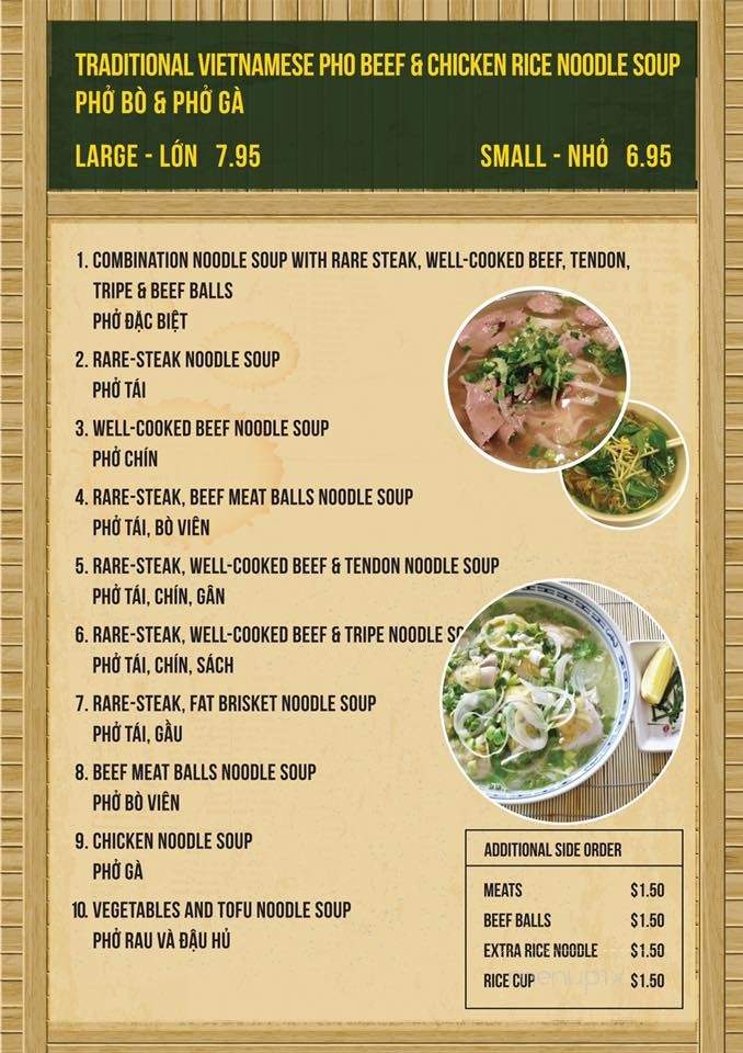 Pho M - Folsom, CA menu_pic