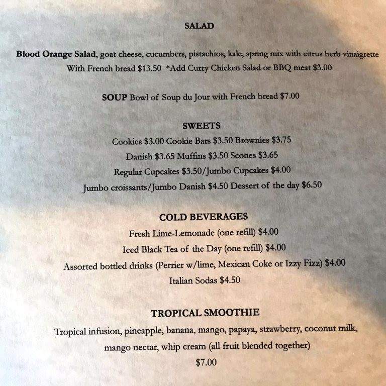 Zerelda's Bistro - Juneau, AK menu_pic