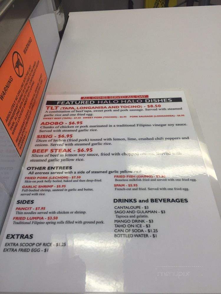 Halo Halo Cafe & Ice Cream Parlor - Chula Vista, CA menu_pic