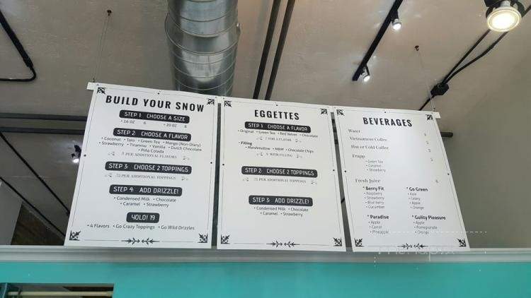 Snow Junkie - Chicago, IL menu_pic