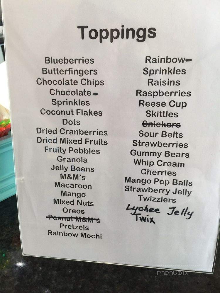Snow Junkie - Chicago, IL menu_pic