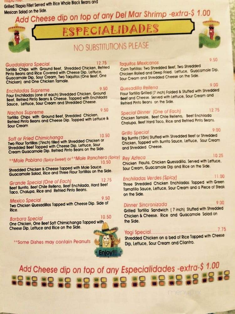 Rey Azteca - Pittsburgh, PA menu_pic