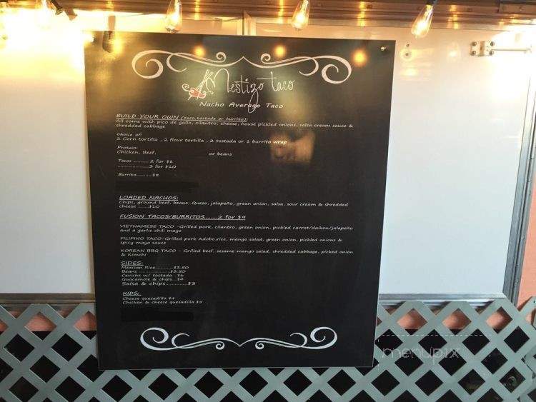 Mestizo Taco - Happy Valley, OR menu_pic