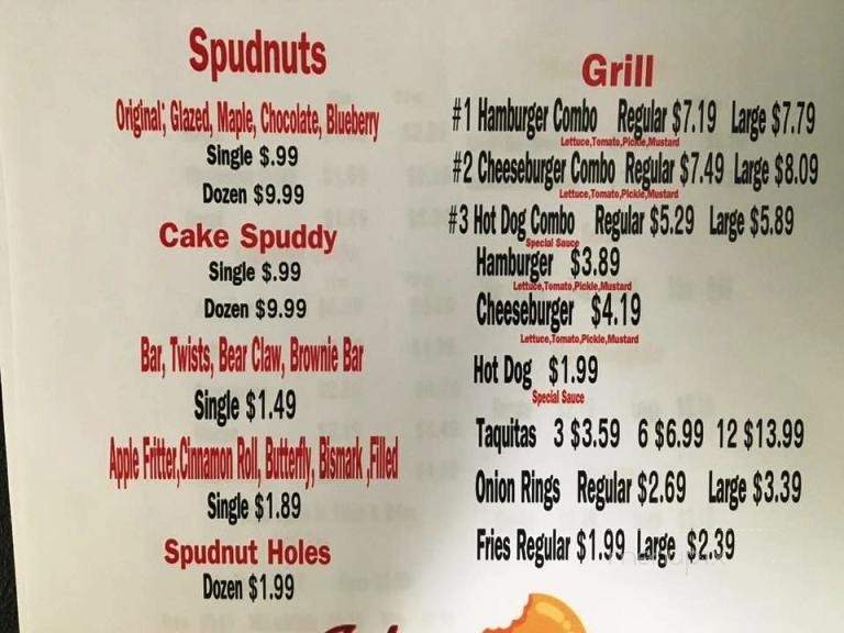 Johnny O's Spudnut - Farmington, NM menu_pic
