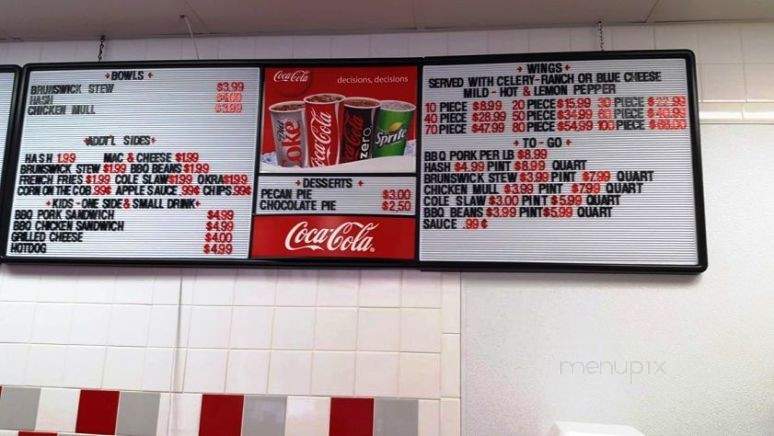 JB's Smokin' Pig - Watkinsville, GA menu_pic