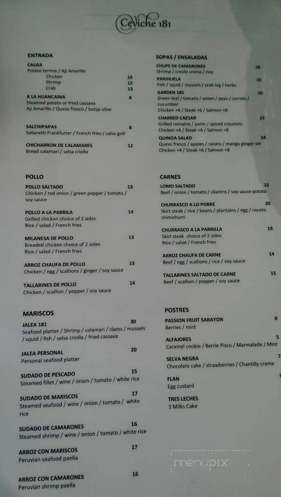 C'viche 181 - New Haven, CT menu_pic