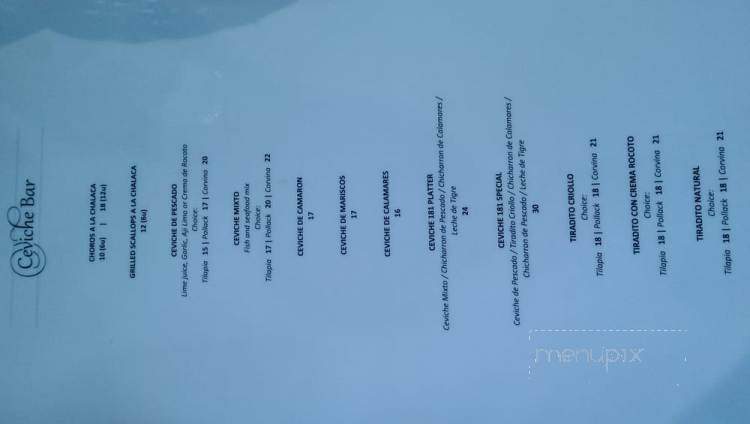 C'viche 181 - New Haven, CT menu_pic