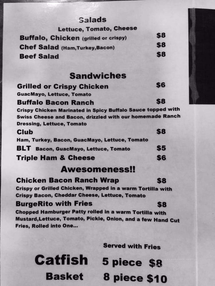 Burgers N Billiards - Mineral Wells, TX menu_pic