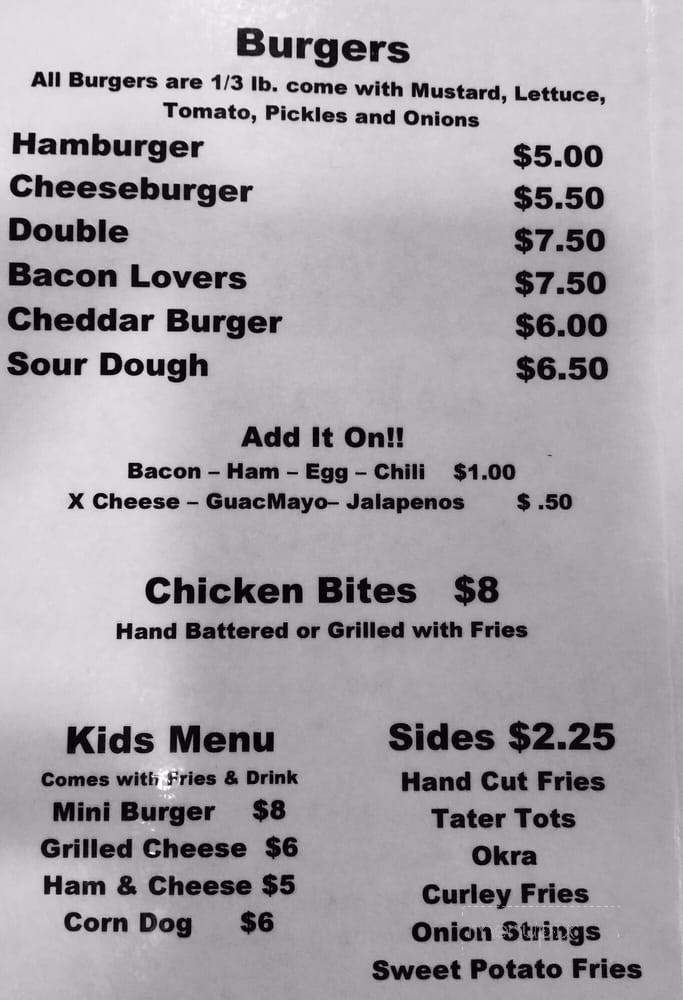 Burgers N Billiards - Mineral Wells, TX menu_pic