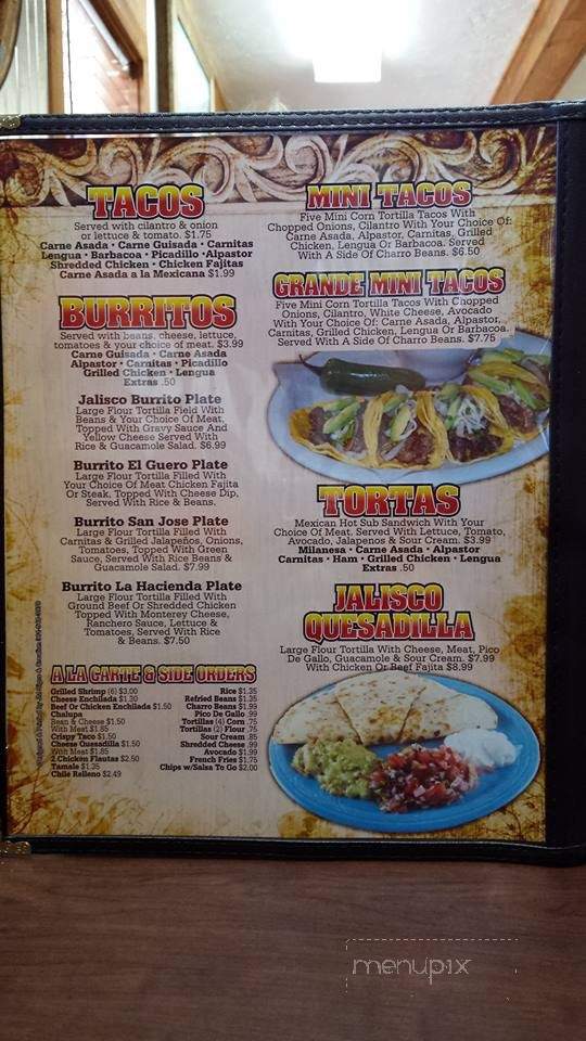 Online Menu Of La Hacienda Llano Tx