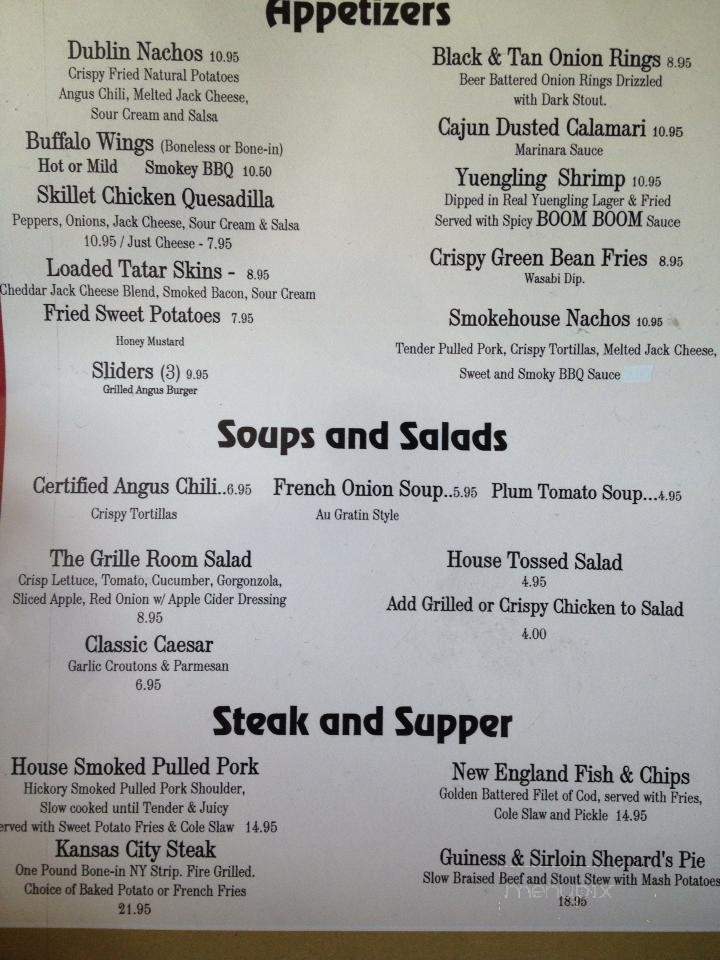 The Grill Room at Patriot Hills - Stony Point, NY menu_pic