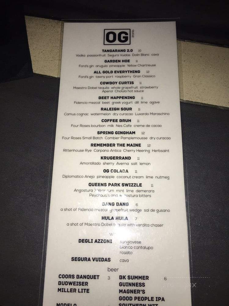 Old Glory - Nashville, TN menu_pic