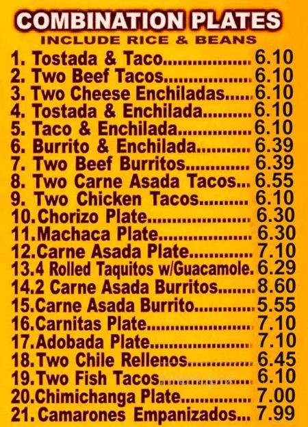 Senor Alberto's - Oceanside, CA menu_pic