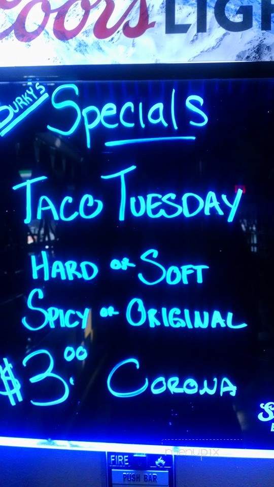 Burky's Tavern - Greensburg, PA menu_pic