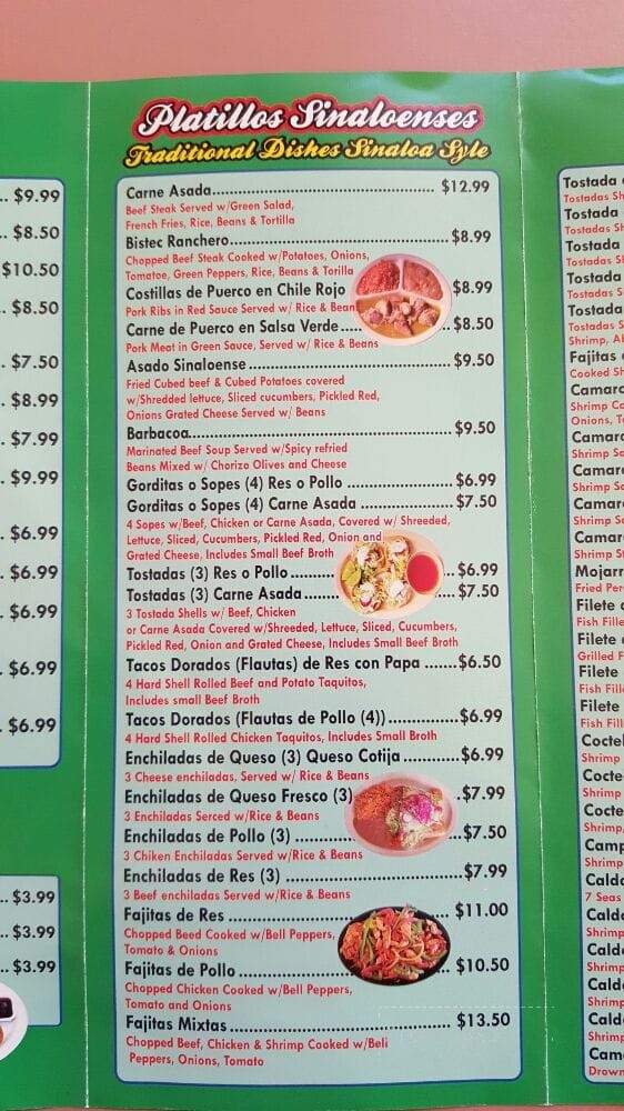Mariscos Badiraguato - Los Angeles, CA menu_pic