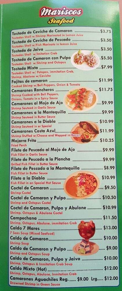 Mariscos Badiraguato - Los Angeles, CA menu_pic