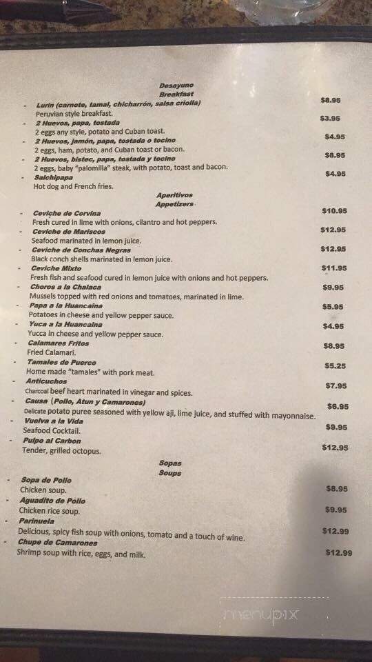 El Pollo Gordo - Hollywood, FL menu_pic