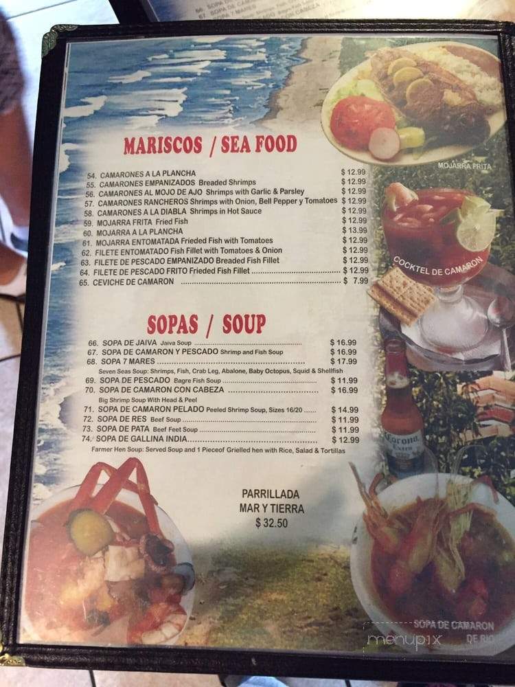 Mi Sombrero Azul - Los Angeles, CA menu_pic