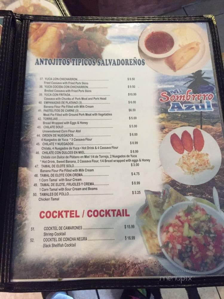 Mi Sombrero Azul - Los Angeles, CA menu_pic