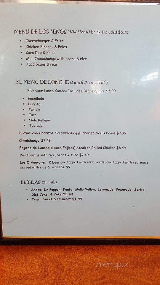 Dos Amigos - Lake Ozark, MO menu_pic