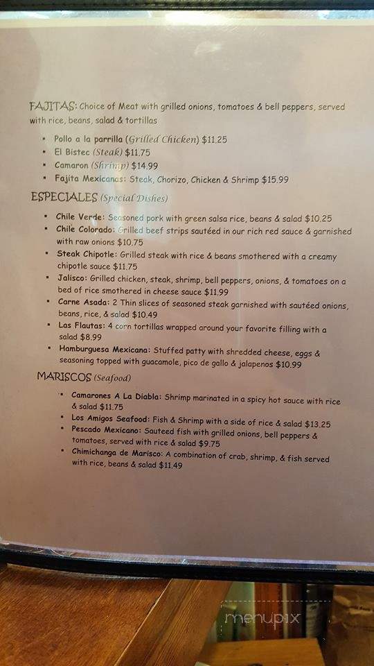 Dos Amigos - Lake Ozark, MO menu_pic