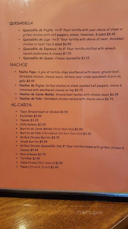 Dos Amigos - Lake Ozark, MO menu_pic