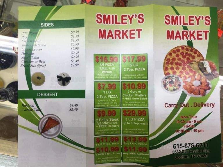 Smiley's Market - Joelton, TN menu_pic