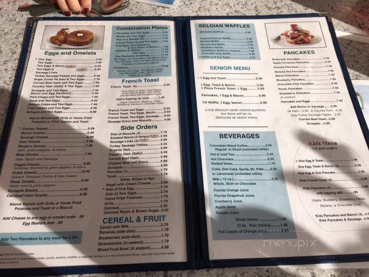 Sincere Southern Pancake House - Williamsburg, VA menu_pic