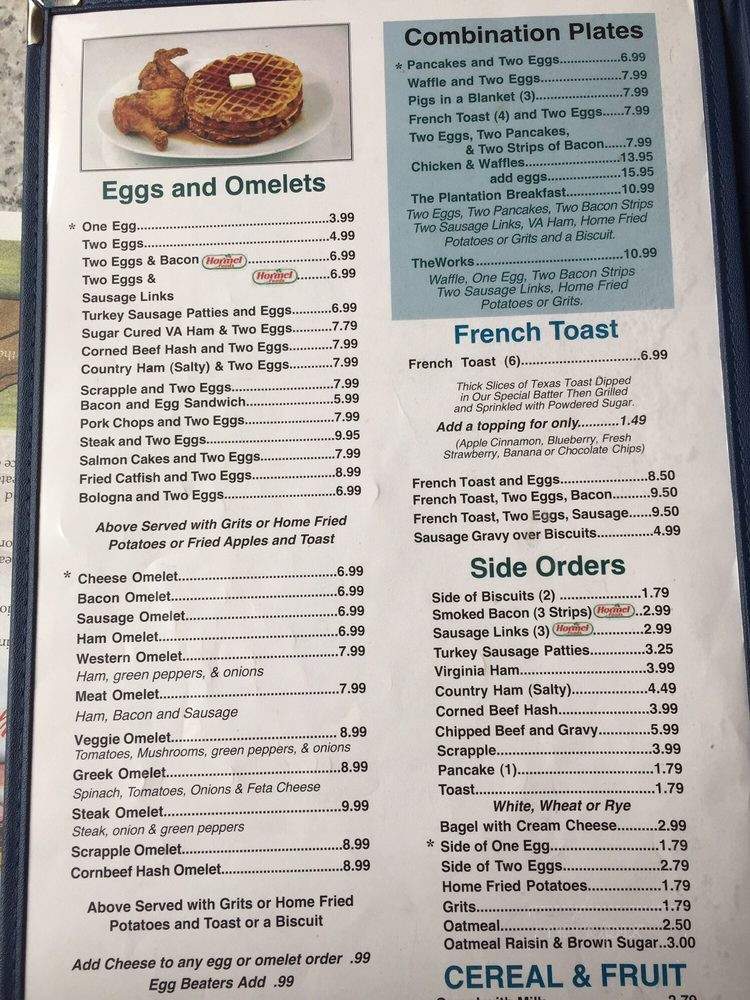 Sincere Southern Pancake House - Williamsburg, VA menu_pic