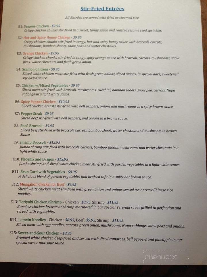 Simply Asian - Asheboro, NC menu_pic