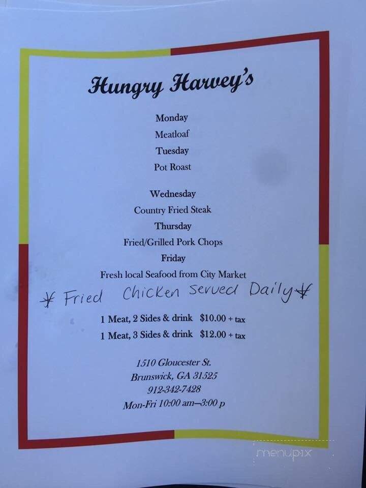 Hungry Harvey's - Brunswick, GA menu_pic