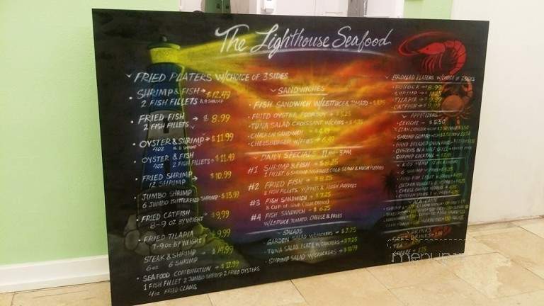 The Lighthouse Seafood - San Antonio, TX menu_pic