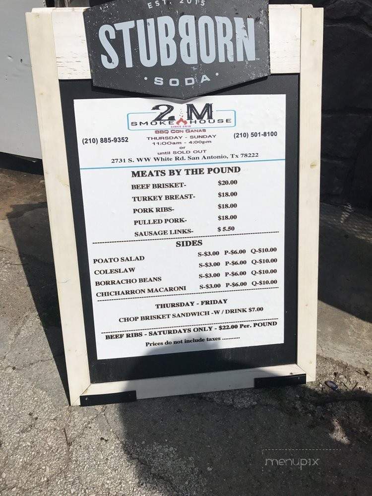 2M Smokehouse - San Antonio, TX menu_pic